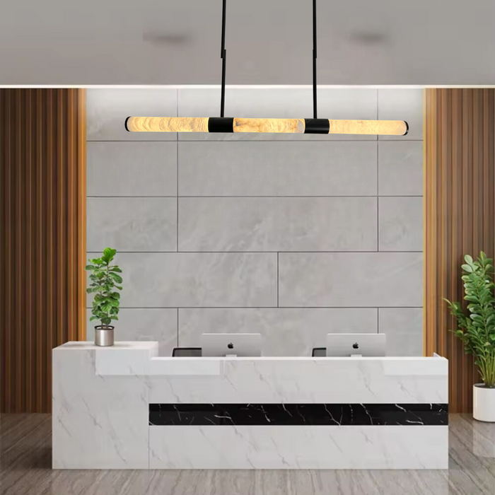 MADISON 1500 Spanish Marble Linear LED Pendant - Black