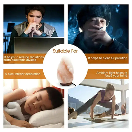 Elegant small Himalayan salt lamp perfect for home décor.