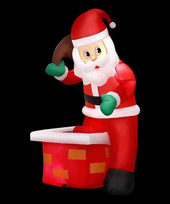 1.2M Christmas Inflatable Santa Illuminated Decorations - Occasions > Christmas > Christmas Decorations