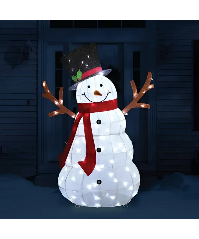 Illuminated snowman decoration in the 1.35M LED Mesh Melting Snowman Twinkle product