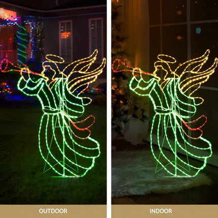 Illuminated angel figure from 1.44M Christmas Motif LED Rope Light Outdoor Decoration