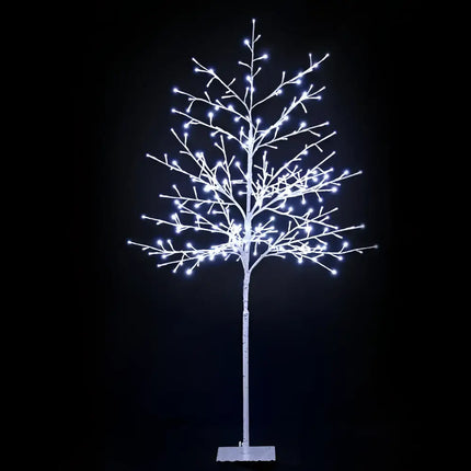 Illuminated white decorative tree from 1.5M Christmas Tree 304 LED Solar Jingle Jollys