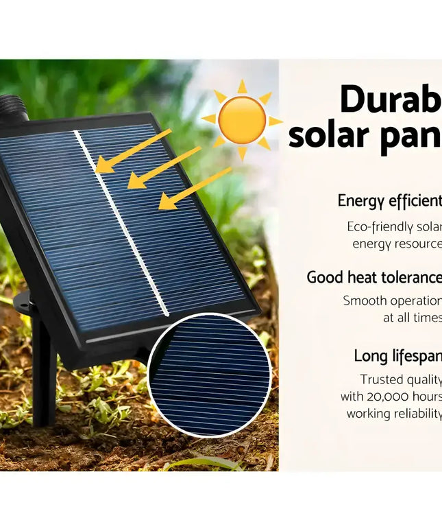 Durable solar panel with long lifespan on 1.5M Christmas Tree 304 LED Solar Jingle Jollys