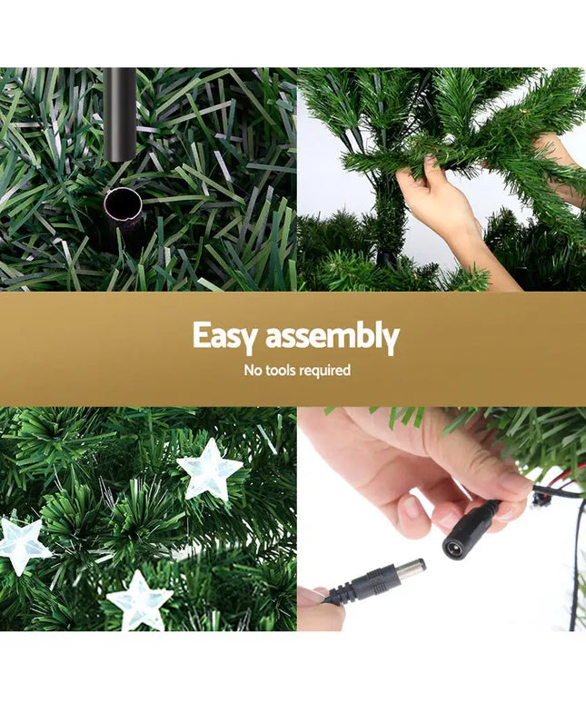 1.5M Optic Fibre LED Multi Colour Christmas Tree - Occasions > Christmas > Outdoor Decorations & Lights