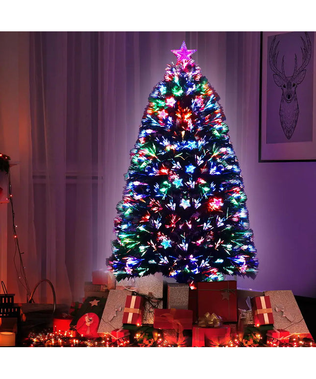 1.5M Optic Fibre LED Multi Colour Christmas Tree - Occasions > Christmas > Outdoor Decorations & Lights