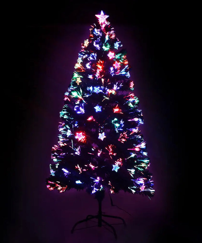 1.5M Optic Fibre LED Multi Colour Christmas Tree - Occasions > Christmas > Outdoor Decorations & Lights