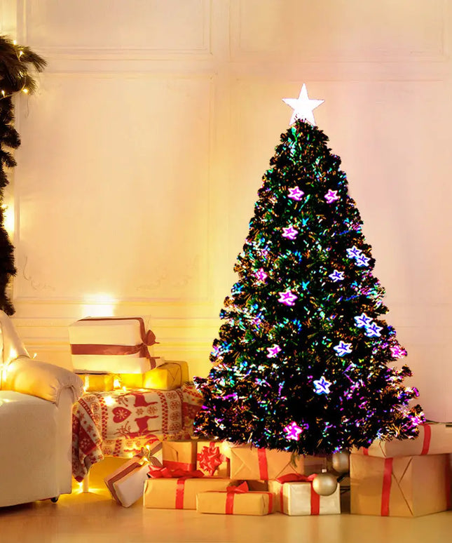 1.5M Optic Fibre LED Multi Colour Christmas Tree - Occasions > Christmas > Outdoor Decorations & Lights
