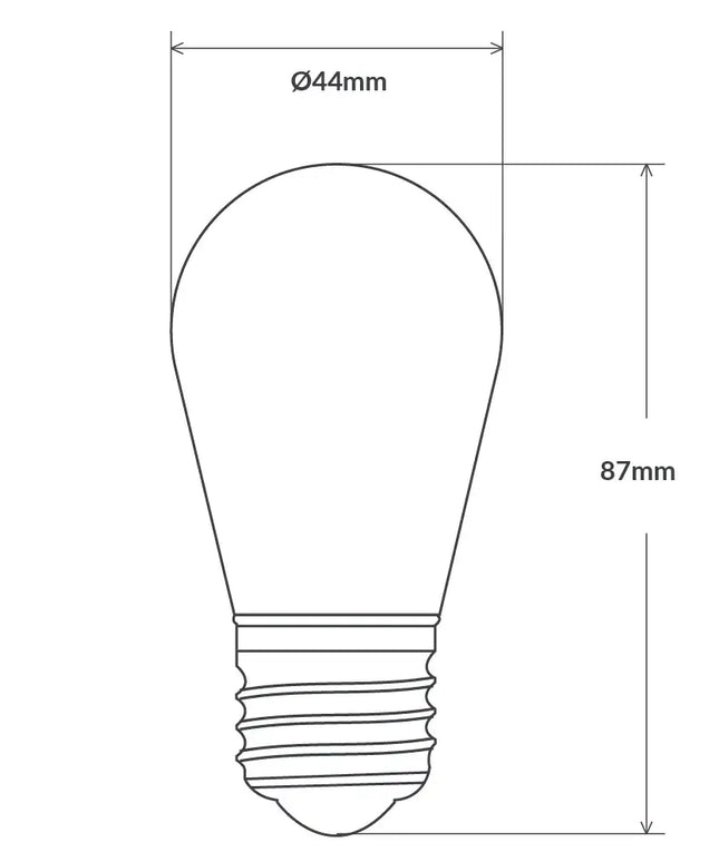 Festoon Bulb 1.5W S14 Shatterproof LED Light Bulb (E27) in Warm White - Home & Garden > Lighting > Outdoor Lights - Liquid LEDs