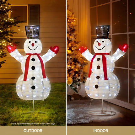 Illuminated snowman decoration with 1.7M Christmas Lights and 200 LED fairy lights