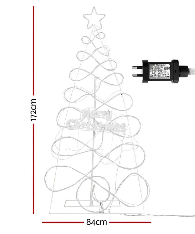 Color-changing 1.7M LED RGB Motif Lights Christmas Tree decoration showcasing festive illumination