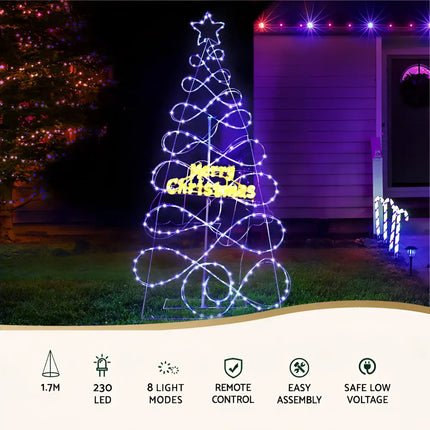 Illuminated Christmas tree decoration with color-changing RGB LED lights