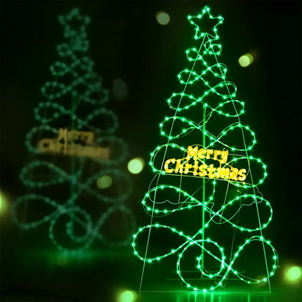 Illuminated Christmas tree decoration with 1.7M Colour Changing LED RGB Motif Lights