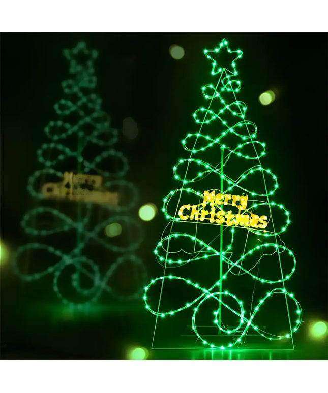 Illuminated Christmas tree decoration with 1.7M Colour Changing LED RGB Motif Lights