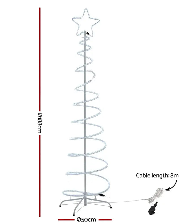 Christmas LED Motif Light 1.88M Tree Waterproof Colourful-Occasions > Lights-Dropli