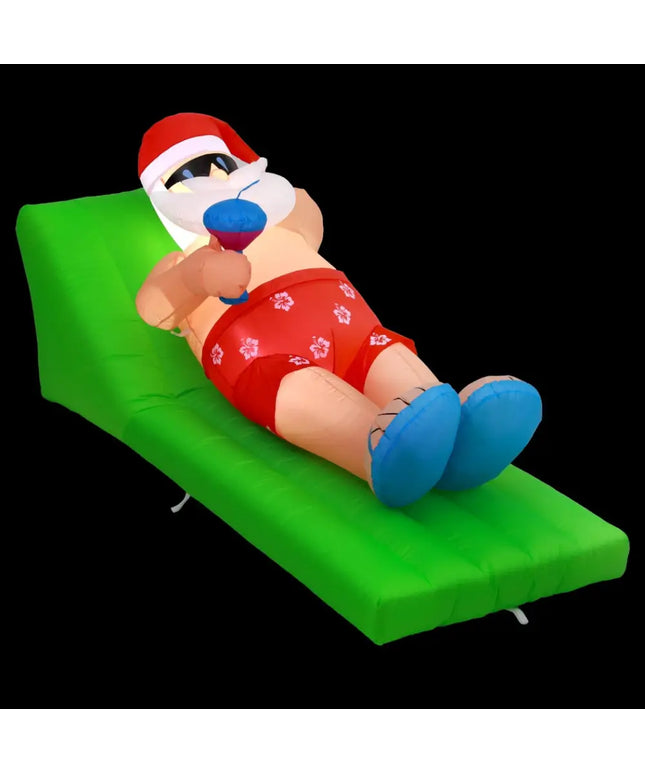 1.8M Christmas Inflatable Santa Bench LED Illuminated Decorations - Occasions > Christmas > Christmas Decorations