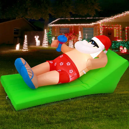 1.8M Christmas Inflatable Santa Bench LED Illuminated Decorations - Occasions > Christmas > Christmas Decorations