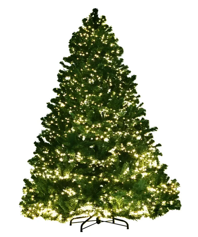 Illuminated artificial Christmas tree with 1980 LEDs and eight light modes