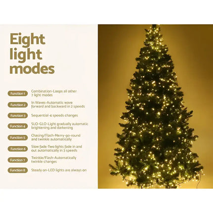 Jingle Jollys Christmas Tree 1.8m with LED lights and festive decorations