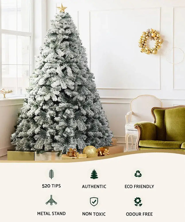 Christmas Tree 1.8M Xmas Trees Decorations Snowy 520 Tips-Occasions > Christmas-Dropli