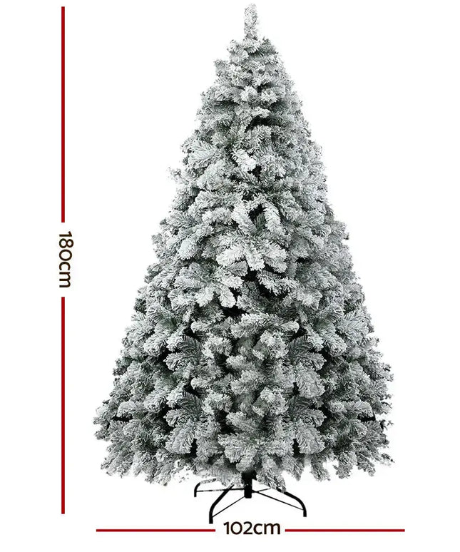 Christmas Tree 1.8M Xmas Trees Decorations Snowy 520 Tips-Occasions > Christmas-Dropli
