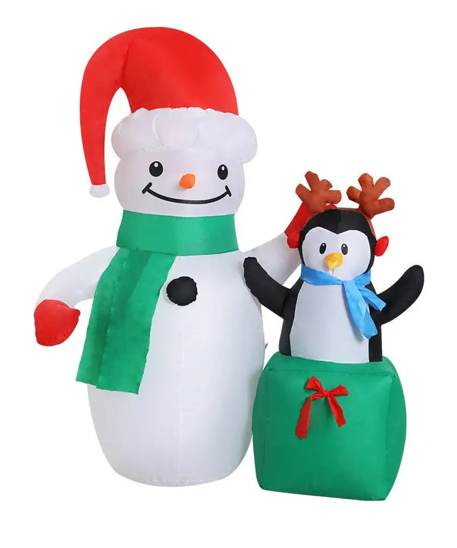 Inflatable Christmas 1.8M Snowman LED Lights Outdoor Decorations-Occasions > Christmas-Dropli