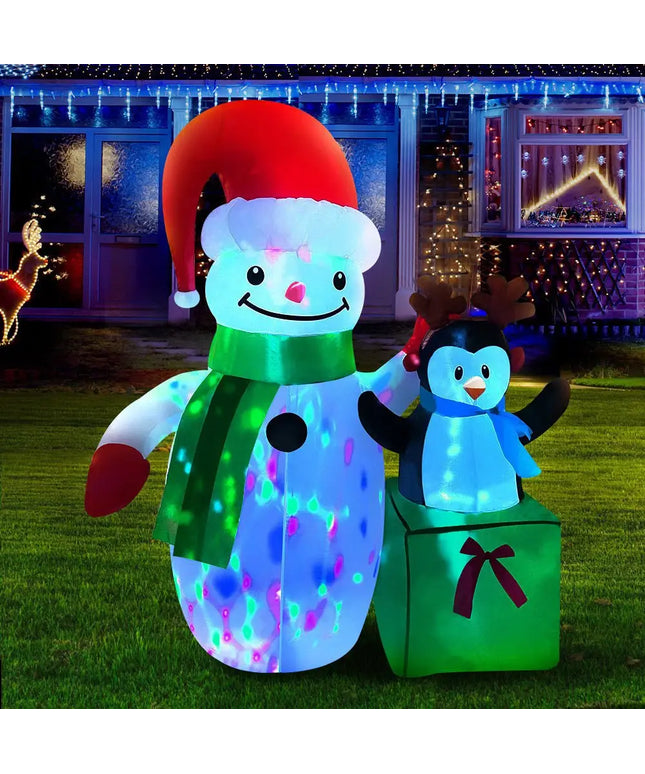 Inflatable Christmas 1.8M Snowman LED Lights Outdoor Decorations-Occasions > Christmas-Dropli