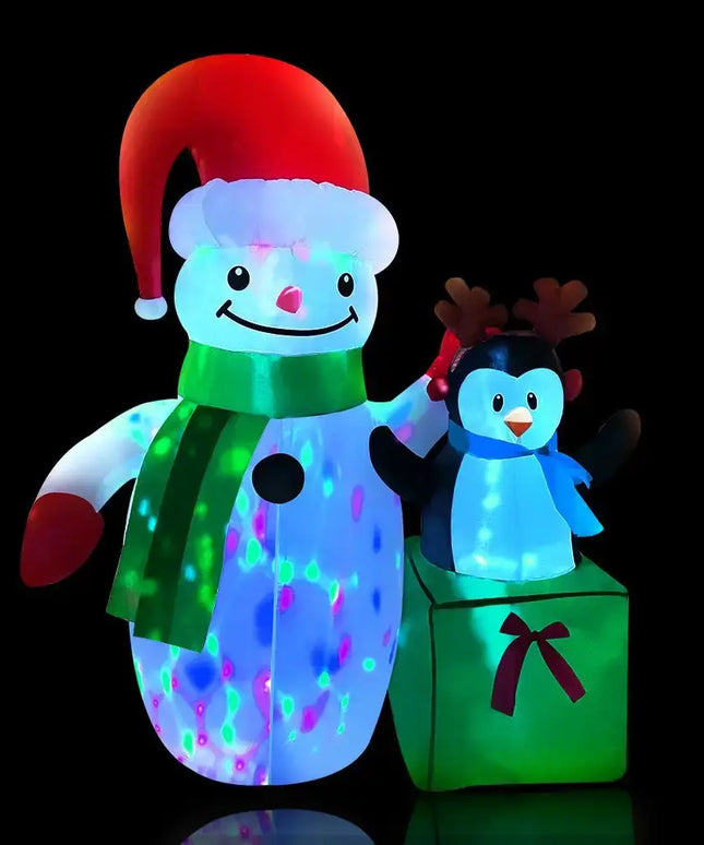 Inflatable Christmas 1.8M Snowman LED Lights Outdoor Decorations-Occasions > Christmas-Dropli
