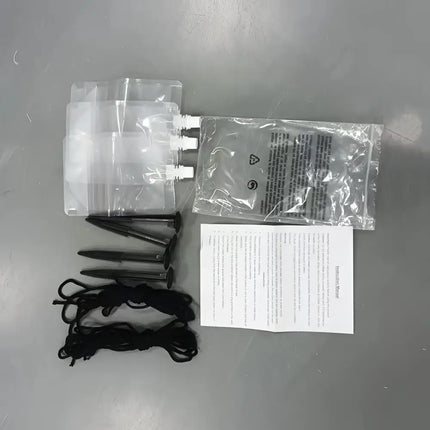 Inflatable Santa with LED Lights for Christmas Beach Decor, featuring drip irrigation kit