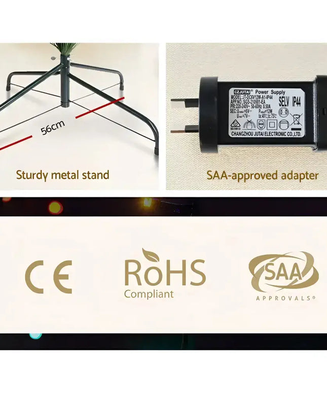 Christmas Tree 1.8M LED Xmas trees Optic Fibre Warm White-Occasions > Christmas-Dropli