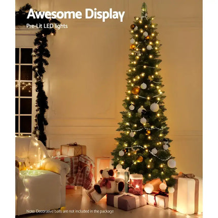 Decorated Jingle Jollys Christmas Tree 1.8m with lights for festive holiday decor