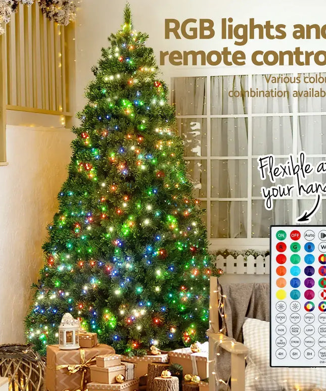 1.8M RGB Remote LED Christmas Tree 890 Tips - Occasions > Christmas > Christmas Trees