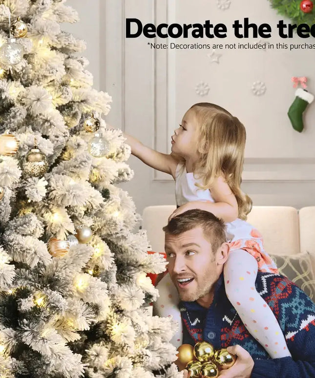 1.8m Snow Flocked LED 8 Light Modes Christmas Tree - Occasions > Christmas > Christmas Trees