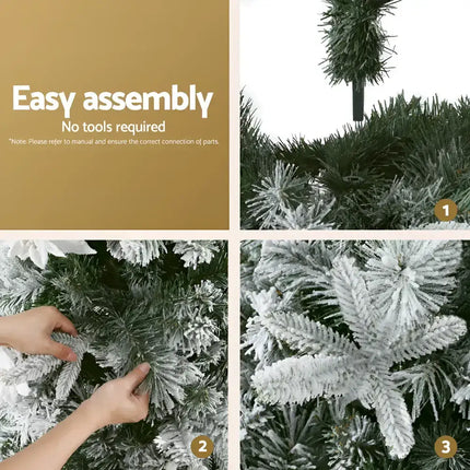 Artificial Christmas tree assembly instructions for 1.8M Snow Flocked Tips Christmas Tree