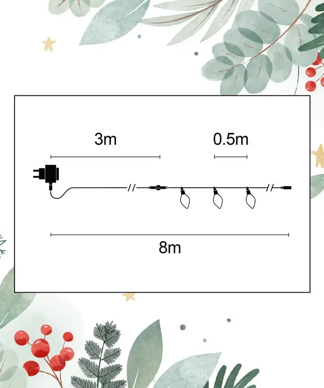 10 LED Connectable Large Pinecone String Light - Christmas & Decoration Lights