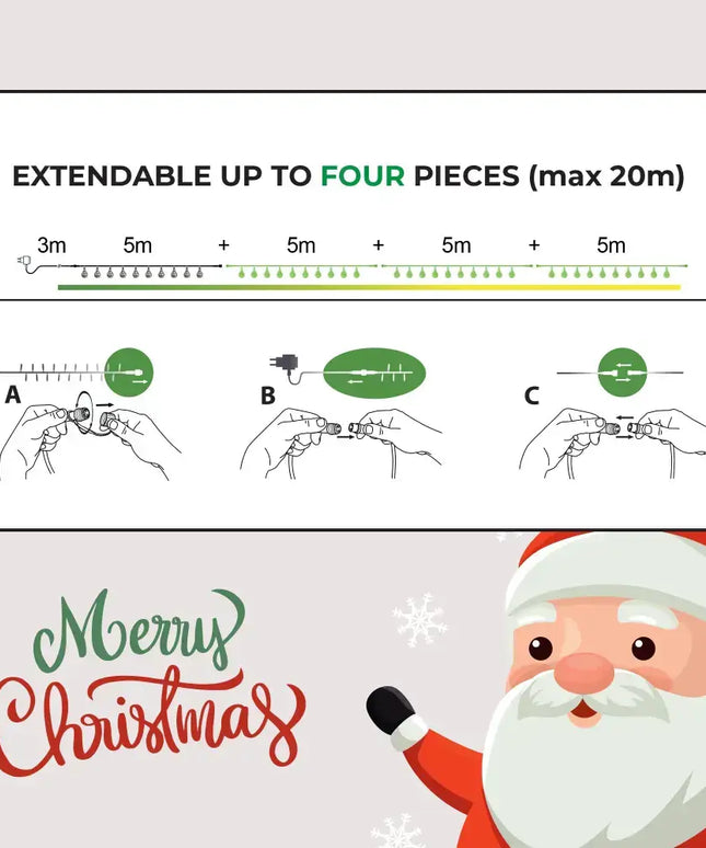 10 LED Connectable Large Pinecone String Light - Christmas & Decoration Lights