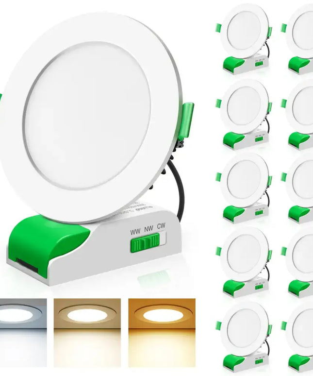 12W Tri-Colour Dimmable LED Downlight | 90mm Cut Out | Matilda Trade Pack 10 - Home & Garden > Lighting > Ceiling Lights