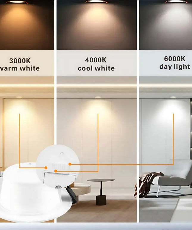 10W Tri-Colour LED Downlight | 90mm Cut Out | Reno Eco Trade Pack 10 - Home & Garden > Lighting