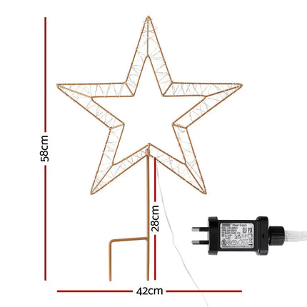 100 LED Christmas Lights Fairy Light Ground Star Garden Decoration Jingle Jollys - Occasions > Christmas > Outdoor