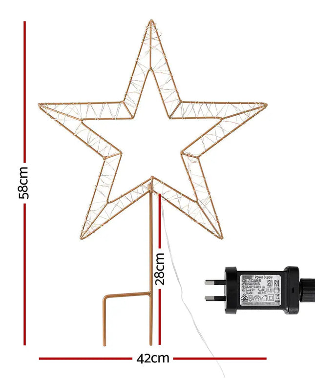 100 LED Christmas Lights Fairy Light Ground Star Garden Decoration Jingle Jollys - Occasions > Christmas > Outdoor