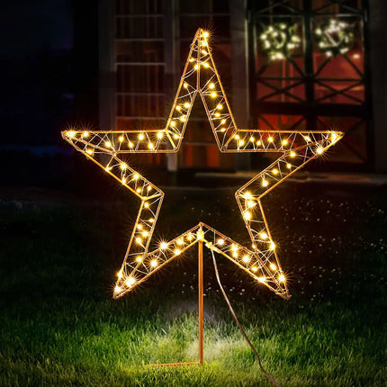 100 LED Christmas Lights Fairy Light Ground Star Garden Decoration Jingle Jollys - Occasions > Christmas > Outdoor