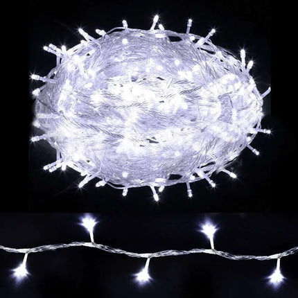 100M 500 White LED Christmas String Lights Outdoor Plug in Kit Dropli, Occasions > Christmas, jingle-jollys-100m-christmas-string-lights-500led-party-wedding-outdoor-garden