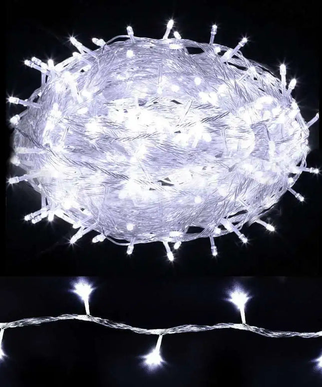100M 500 White LED Christmas String Lights Outdoor Plug in Kit Dropli, Occasions > Christmas, jingle-jollys-100m-christmas-string-lights-500led-party-wedding-outdoor-garden