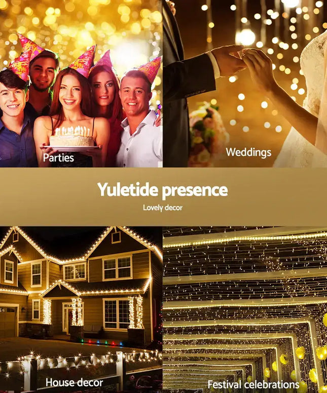 100M Christmas Lights String Fairy Light 500 LED Warm White - Occasions > Christmas > Outdoor Decorations & Lights