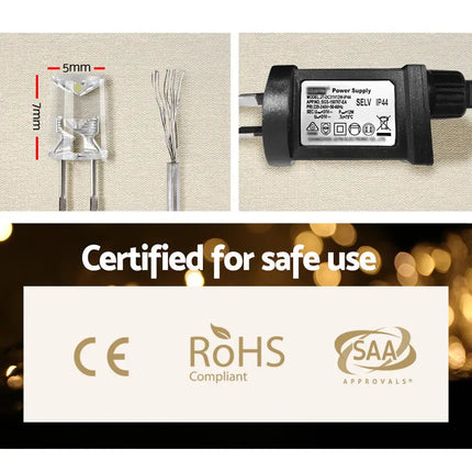 100M Christmas Lights String Fairy Light 500 LED Warm White - Occasions > Christmas > Outdoor Decorations & Lights