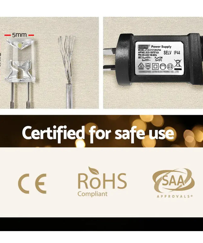 100M Christmas Lights String Fairy Light 500 LED Warm White - Occasions > Christmas > Outdoor Decorations & Lights