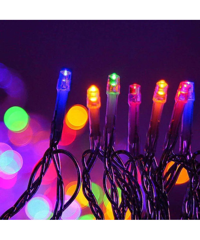 100M Christmas String Lights 500LED Multi Colour Plug in Kit Dropli, Occasions > Lights, jingle-jollys-100m-christmas-string-lights-500led-multi-colour