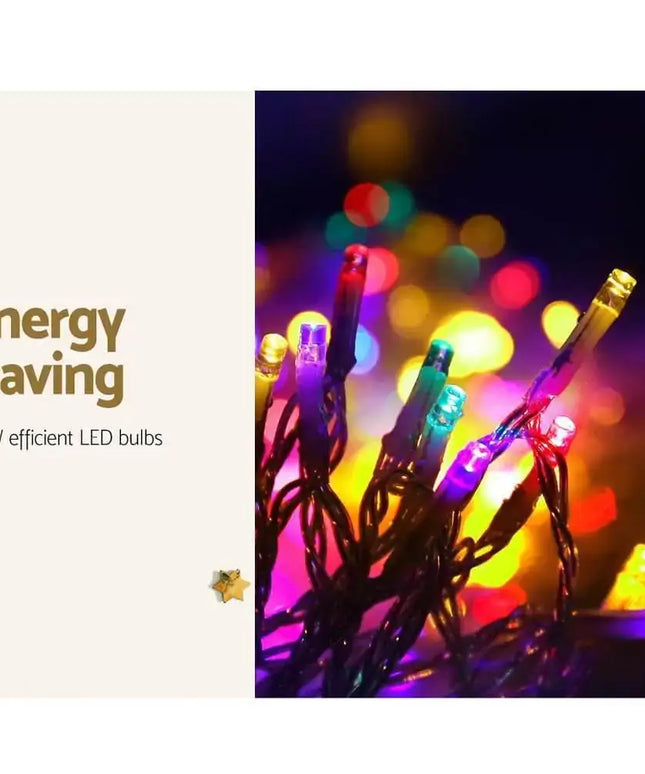 100M Christmas String Lights 500LED Multi Colour Plug in Kit Dropli, Occasions > Lights, jingle-jollys-100m-christmas-string-lights-500led-multi-colour