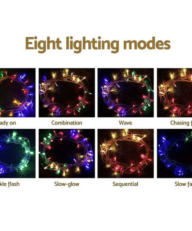 100M Christmas String Lights 500LED Multi Colour Plug in Kit Dropli, Occasions > Lights, jingle-jollys-100m-christmas-string-lights-500led-multi-colour
