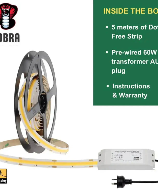 10mm | 10W/m 3000ºK | IP68 | COB Dot Free LED Strip Light-Hybrid Neon Flex-COPY