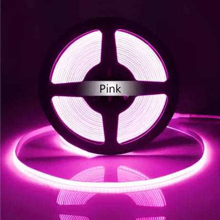 10W 5mm IP20 LumaFlex ColourRush Mini COB Strip - Pink / Per meter Custom Lengths - Light Ropes & Strings